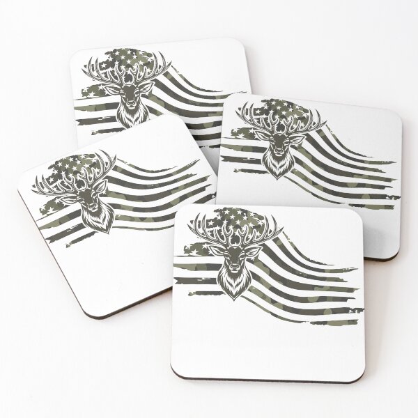 Item preview, Camo Deer American Flag Hunting Wildlife designed and sold by dianadouri.