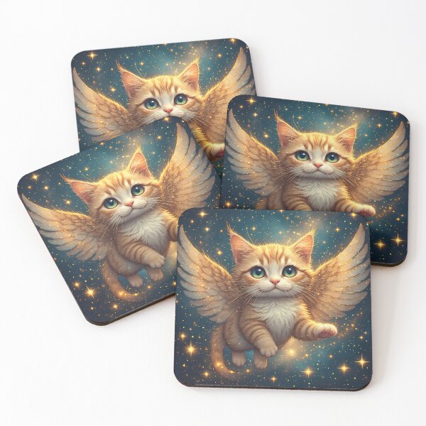 Item preview, Cat Angel flying in the starry sky. designed and sold by Natalia-Vlad.