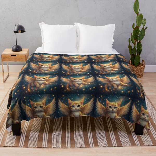 Item preview, Cat Angel flying in the starry sky. designed and sold by Natalia-Vlad.