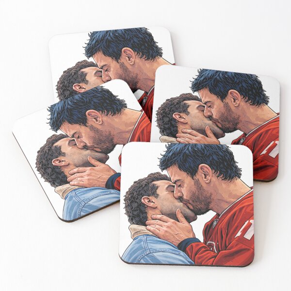 Item preview, Scott and Kip kiss passionately (fan art) designed and sold by PopCultureAndStuff.