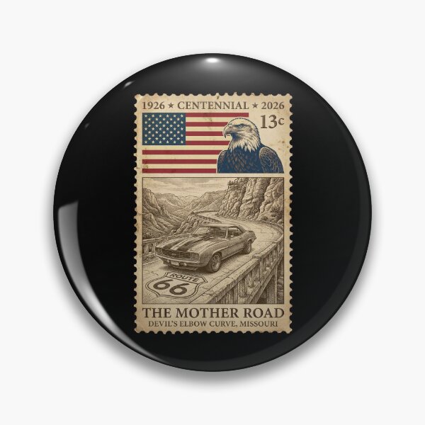 Item preview, Route 66 Devil's Elbow Curve Missouri - Vintage Car Stamp designed and sold by G350.