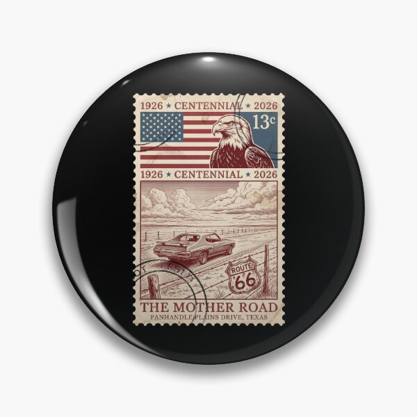 Item preview, Route 66 Panhandle Plains Texas - Red Vintage Muscle Car Stamp designed and sold by G350.