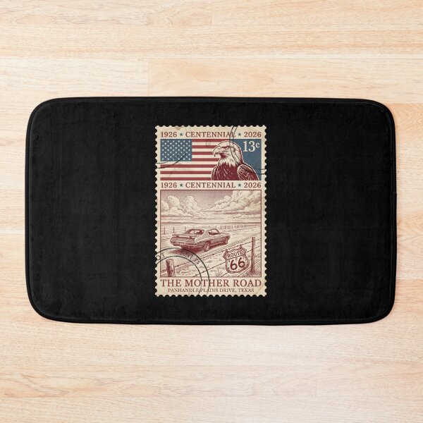 Item preview, Route 66 Panhandle Plains Texas - Red Vintage Muscle Car Stamp designed and sold by G350.