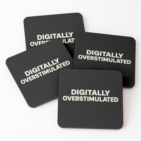 Item preview, Digitally Overstimulated – Minimalist Internet Burnout Typography designed and sold by AddictiveDesign.