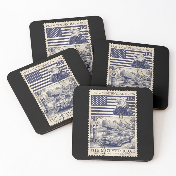 Item preview, Route 66 Blue Whale of Catoosa Oklahoma - Vintage Stamp Art designed and sold by G350.
