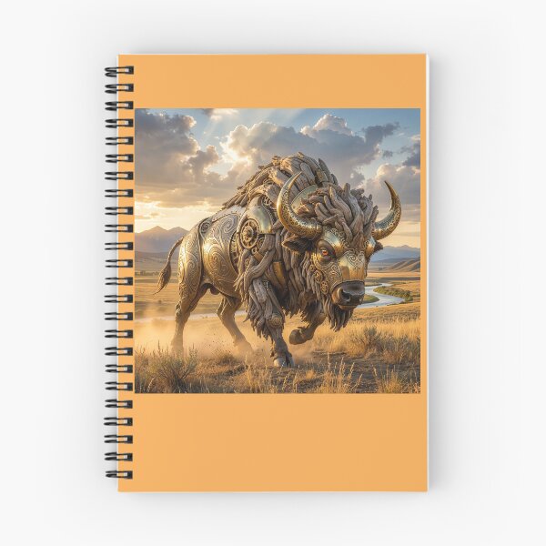 Item preview, Brass and Driftwood Art Nouveau Bison designed and sold by Tridentulus.