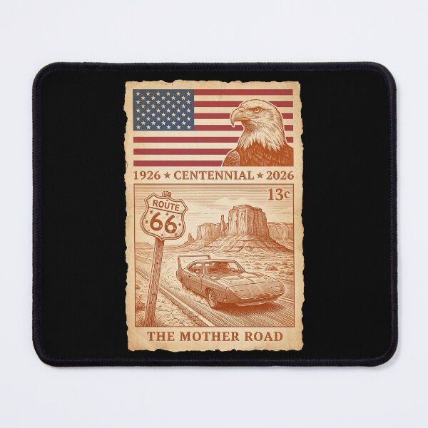 Item preview, Route 66 Monument Valley Run - Winged Muscle Car Stamp designed and sold by G350.
