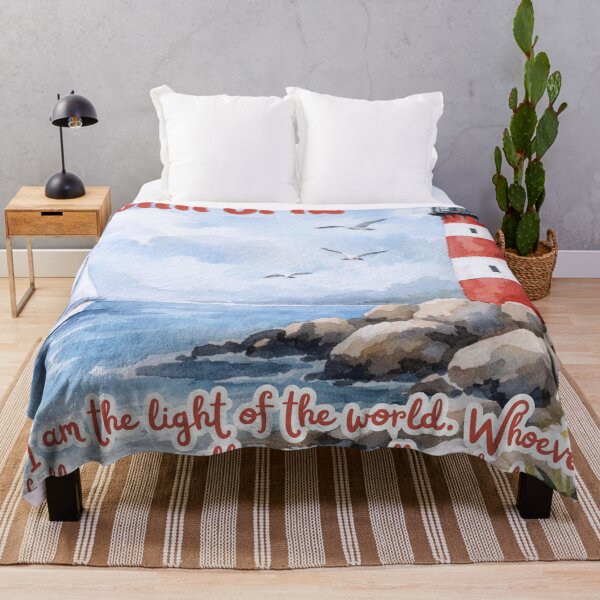 Item preview, John 8:12 – I Am the Light of the World Christian Design designed and sold by MoriaStore.