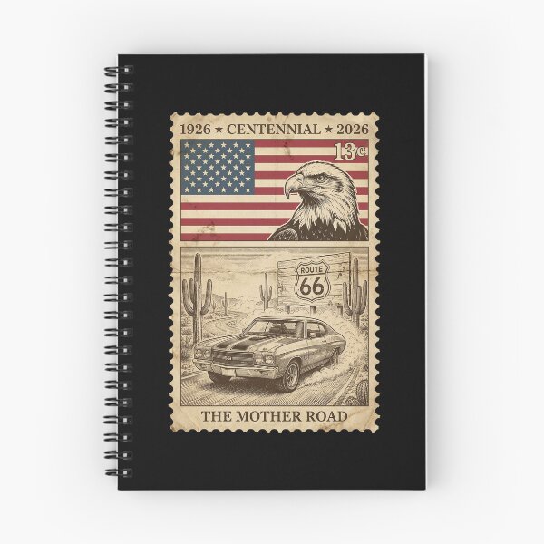 Item preview, Route 66 Desert Cactus Drive - Classic Muscle Car Stamp designed and sold by G350.