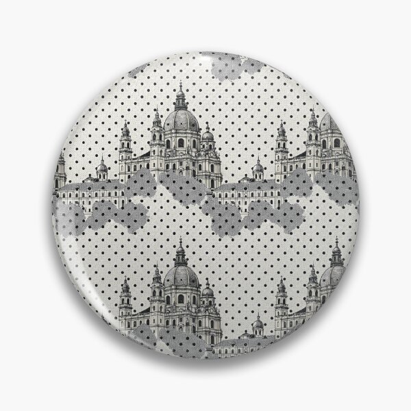 Item preview, Seamless pattern featuring the Hofkirche in Dresden with a polka dot overlay. designed and sold by KlarkiteTees.