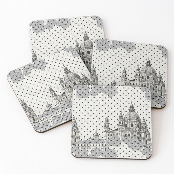 Item preview, Seamless pattern featuring the Hofkirche in Dresden with a polka dot overlay. designed and sold by KlarkiteTees.