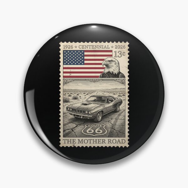 Artikelvorschau, Route 66 – Die Mutterstraße – 1926–2026 Muscle-Car-Stempel entworfen und verkauft von G350.
