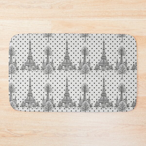 Item preview, Seamless pattern featuring the Eiffel Tower, trees, and polka dots. designed and sold by KlarkiteTees.