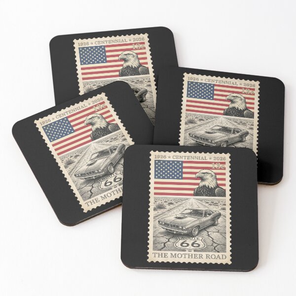 Item preview, Route 66 Centennial Highway Run - Tough Muscle Car Stamp designed and sold by G350.