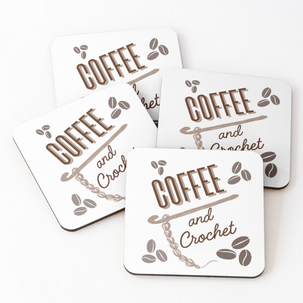 Item preview, Coffee and Crochet Cozy Typography Design designed and sold by Stella Maris Designs.