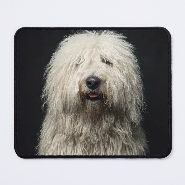 Item preview, Komondor Dog on Black designed and sold by Elisabeth Lucas.