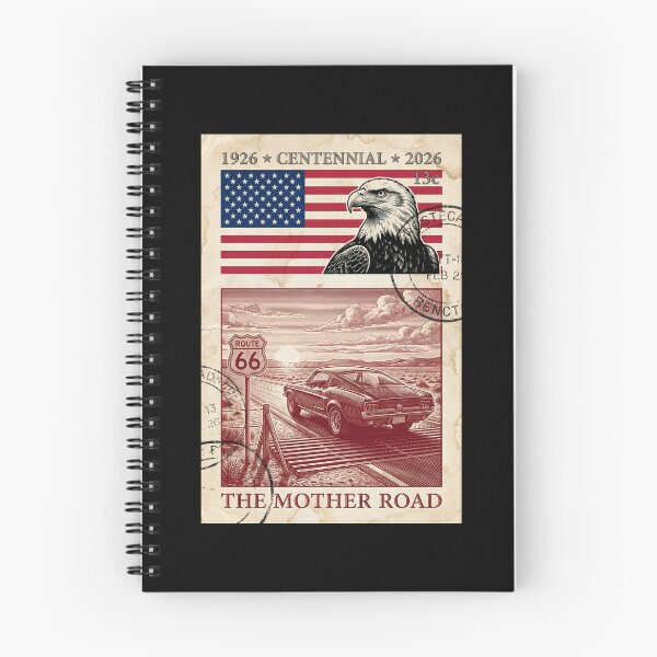 Item preview, Route 66 Sunset Cattle Guard - Red Muscle Car Stamp Art designed and sold by G350.