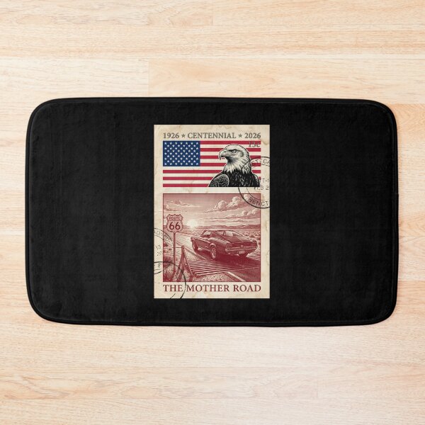 Item preview, Route 66 Sunset Cattle Guard - Red Muscle Car Stamp Art designed and sold by G350.