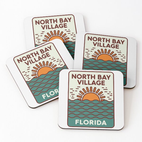 Item preview, North Bay Village Florida - Beach Sign designed and sold by TheOldMittenIllustrated.