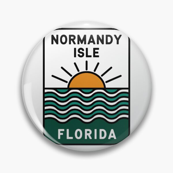 Item preview, Normandy Isle Florida - Beach Sign designed and sold by TheOldMittenIllustrated.