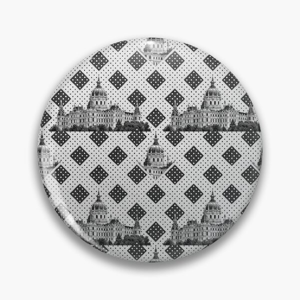 Item preview, Seamless pattern featuring a detailed sketch of the Dresden building with polka dot accents. designed and sold by KlarkiteTees.