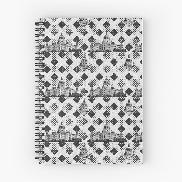 Item preview, Seamless pattern featuring a detailed sketch of the Dresden building with polka dot accents. designed and sold by KlarkiteTees.