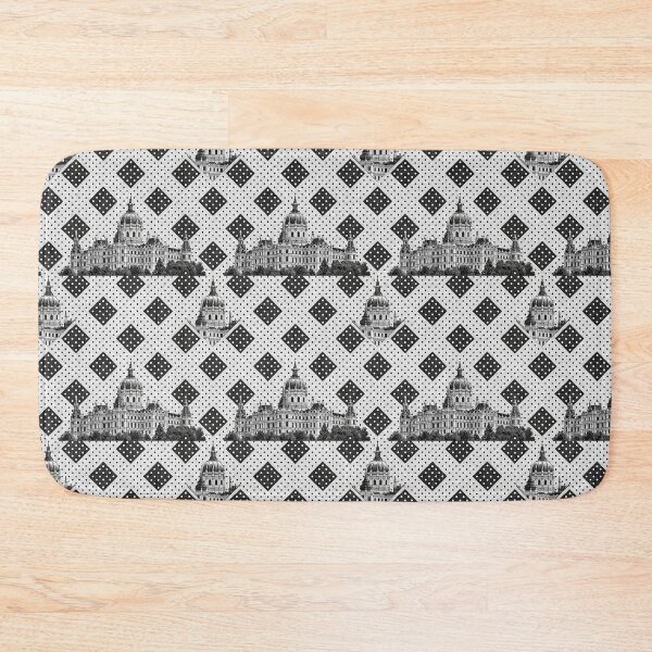 Item preview, Seamless pattern featuring a detailed sketch of the Dresden building with polka dot accents. designed and sold by KlarkiteTees.