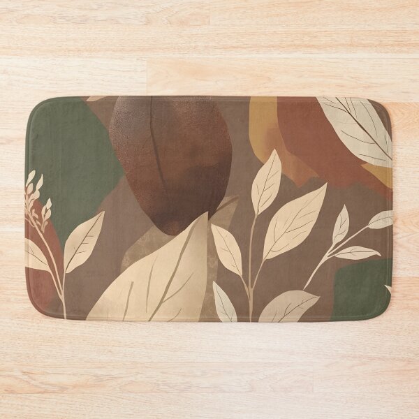 Item preview, Earthy botanical pattern with abstract organic shapes designed and sold by VibranPalette.