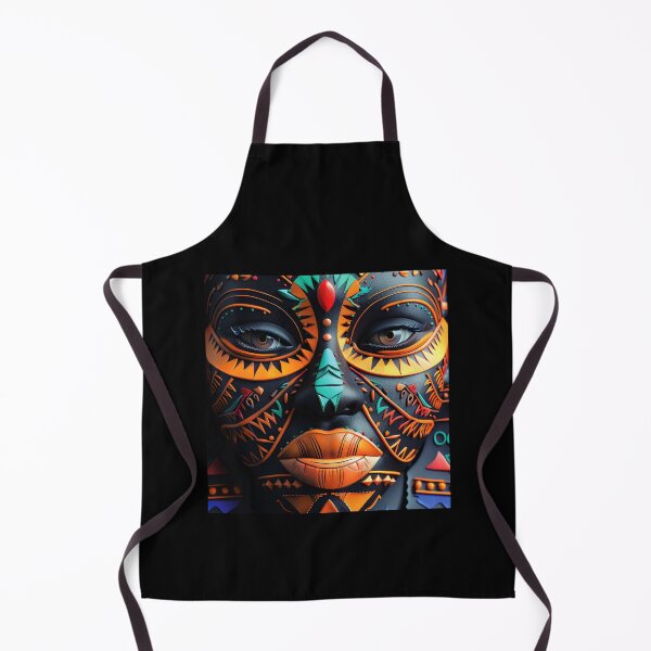Item preview, African-Inspired Stylized Mask Colorfully Ornate Digital Art designed and sold by DEC02.
