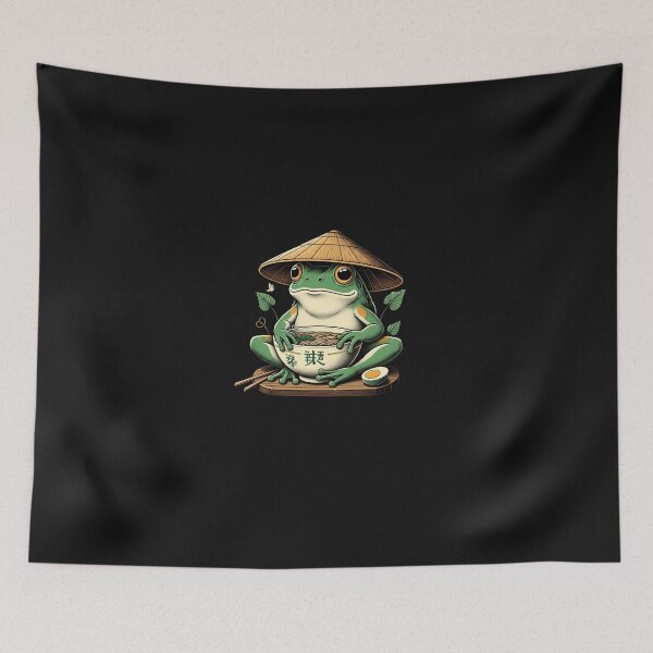 Item preview, Frog Eating Ramen Kawaii Neko Japanese Noodles Anime Lovers designed and sold by yaginoie.