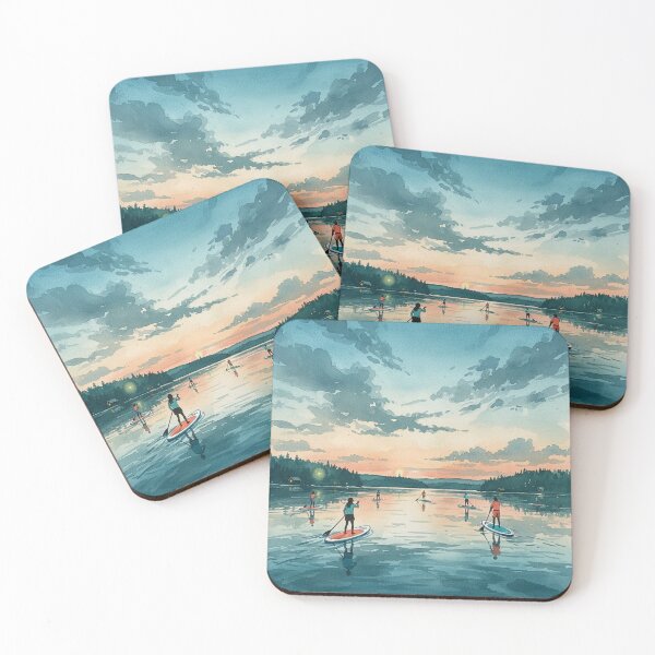 Item preview, Sunset paddle boarding designed and sold by photoscopes.
