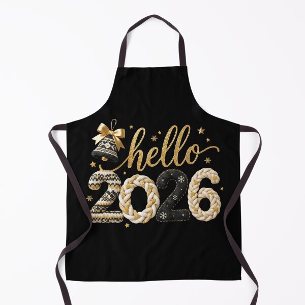 Item preview, Hello 2026 New Year Black Gold Knit Design designed and sold by PODgraphics.