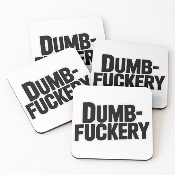 Item preview, Dumb Fuckery Sticker – Bold Funny Typography Quote designed and sold by Dospart.
