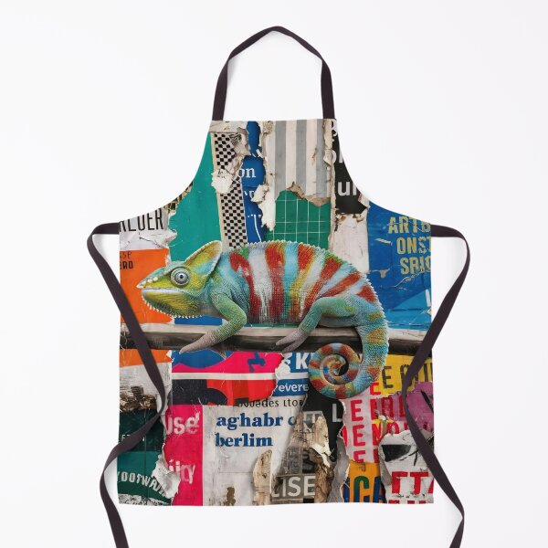 Item preview, Chameleon Urban Collage - Street Art Vibes designed and sold by DEKALQUE.