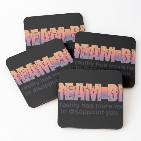 Item preview, "Dream Big" – Retro Gradient Sarcastic Quote & Funny Anti-Inspirational Art designed and sold by Deadpan Decor.