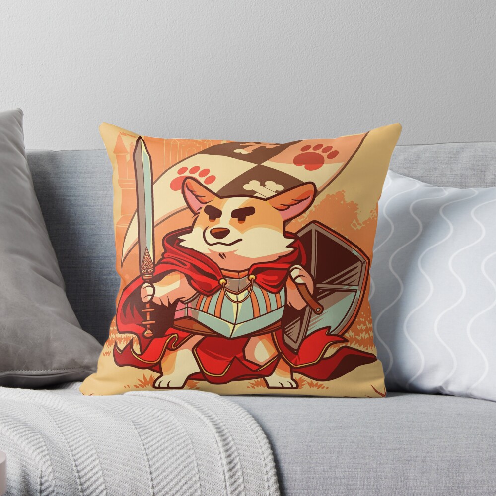 corgi throw pillow