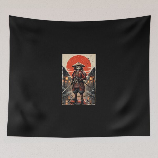 Item preview, Cat Samurai Japan Japanese Funny Graphic  designed and sold by yaginoie.