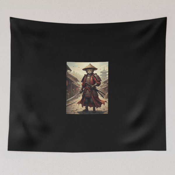 Item preview, Cat Samurai Japan Japanese Funny Graphic designed and sold by yaginoie.