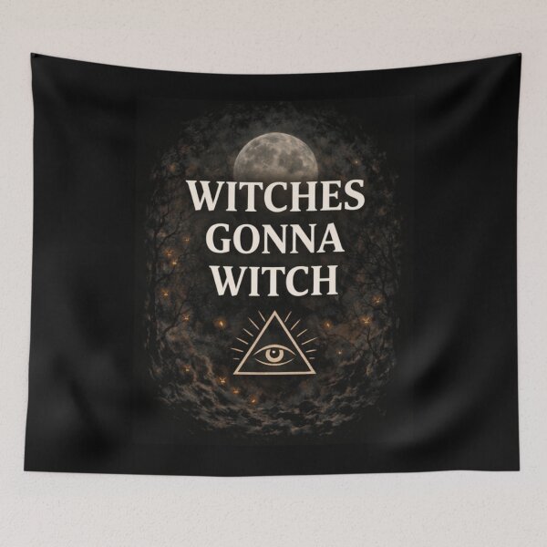 Item preview, SVT Witches Gonna Witch – Midnight Familiar Witchcraft Moon Design designed and sold by SEVERTREND APPAREL .