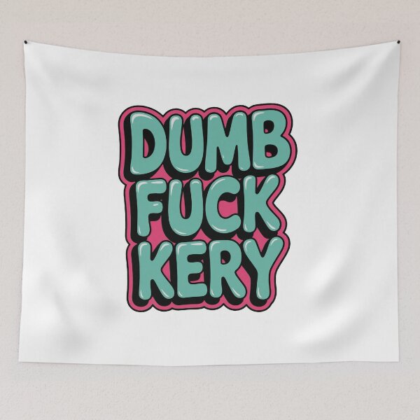 Item preview, DUMB FUCKERY – Teal & Pink Bubble Typography Funny Quote Design designed and sold by Dospart.