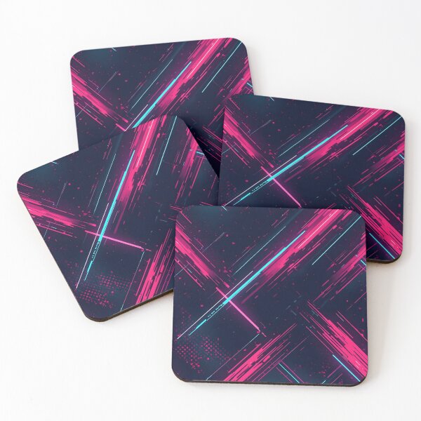 Item preview, Abstract Cyberpunk Neon Lines Background with Glitch Tech Aesthetic designed and sold by VibranPalette.