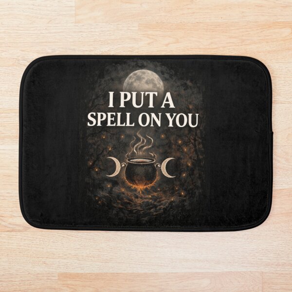 Aperçu de l'œuvre SVT I Put a Spell on You – Midnight Familiar Witchcraft Cauldron Design créée et vendue par SEVERTREND APPAREL .
