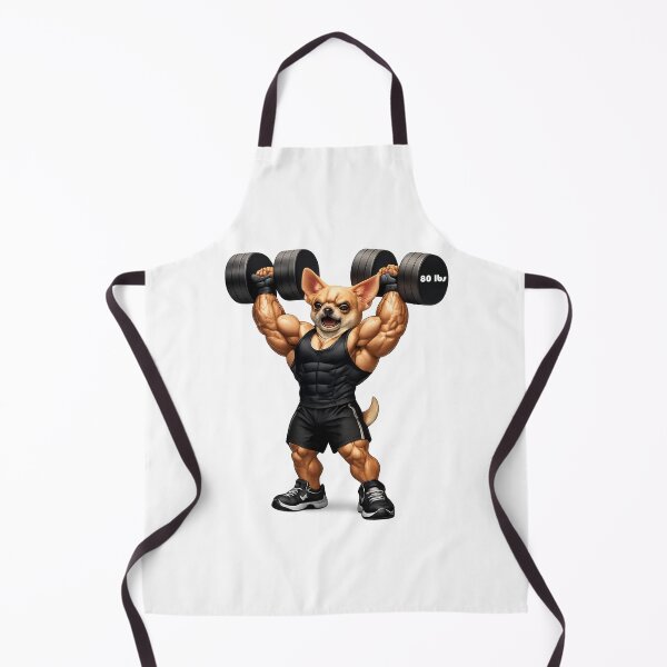 Item preview, Chihuahua Dog Muscles Shoulder Pressing 80lbs Dumbbells designed and sold by Primal Pump Co LTD.