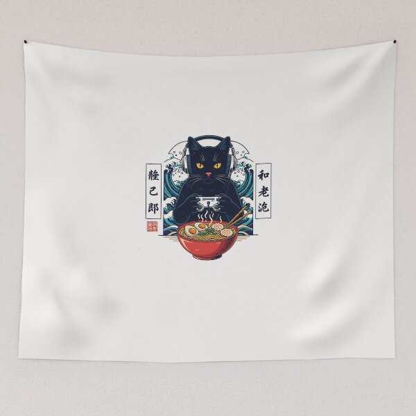 Item preview, Kawaii Gamer Cat Funny Retro Japanese Cat Ramen Gaming  designed and sold by SWEET-TINAPAY.