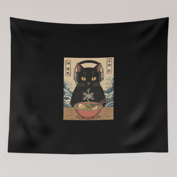 Item preview, Kawaii Gamer Cat Funny Retro Japanese Cat Ramen Gaming designed and sold by SWEET-TINAPAY.