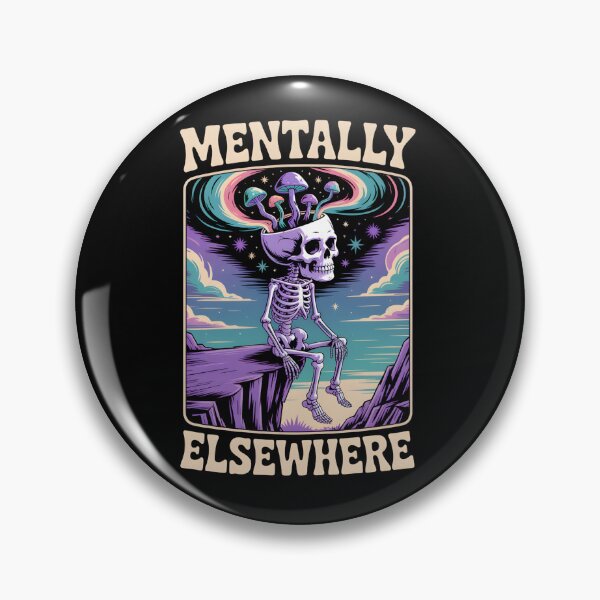 Item preview, Mentally Elsewhere – Psychedelic Skeleton Nature Art T-Shirt designed and sold by vtguy65.