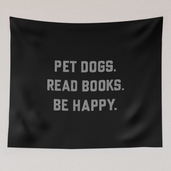 Item preview, pet dogs read books be happy designed and sold by CloudyPress.