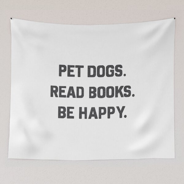 Item preview, pet dogs read books be happy designed and sold by CloudyPress.