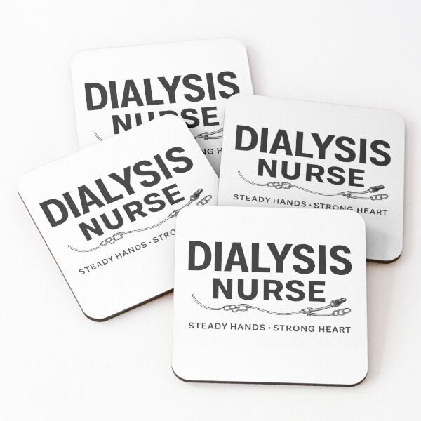 Item preview, Dialysis Nurse Shirt | Steady Hands Strong Heart | Black & White Medical Typography | Renal Nurse Pride Design “Dialysis Nurse Workwear Shirt” designed and sold by Kaehaniz.