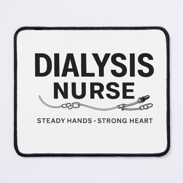 Item preview, Dialysis Nurse Shirt | Steady Hands Strong Heart | Black & White Medical Typography | Renal Nurse Pride Design “Dialysis Nurse Workwear Shirt” designed and sold by Kaehaniz.